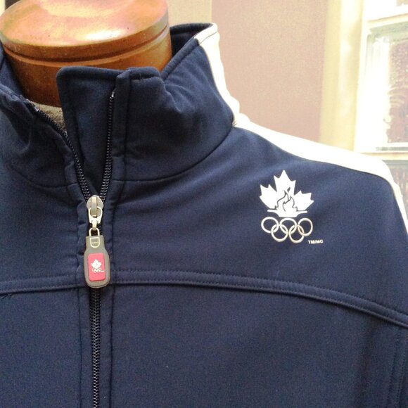 Hudson's Bay 2006 Team Canada Olympic Jacket, Soft Shell Navy Jacket XL - Picture 2 of 5